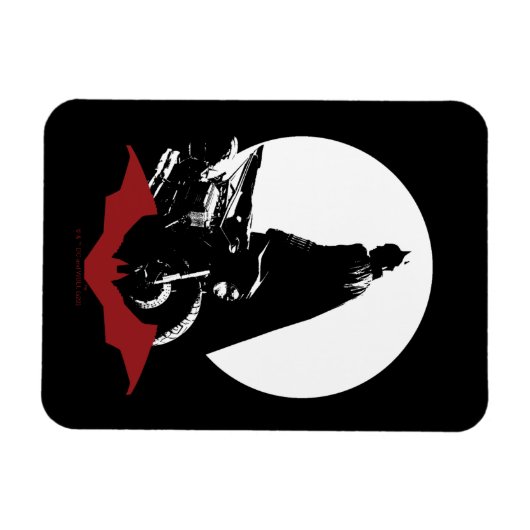 Die Batman Motorrad-Silhouette Magnet (Horizontal)