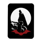 Die Batman Motorrad-Silhouette Magnet (Vertikal)