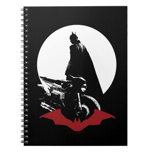 Die Batman Motorrad-Silhouette Notizblock (Vorderseite)