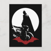 Die Batman Motorrad-Silhouette Postkarte (Vorderseite)