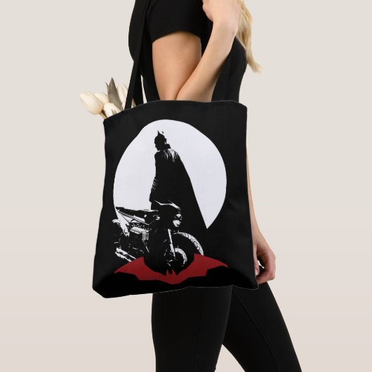 Die Batman Motorrad-Silhouette Tasche (Von Nahem)