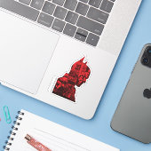 Die Batman Newspaper-Silhouette Aufkleber (Laptop mit iPhone)