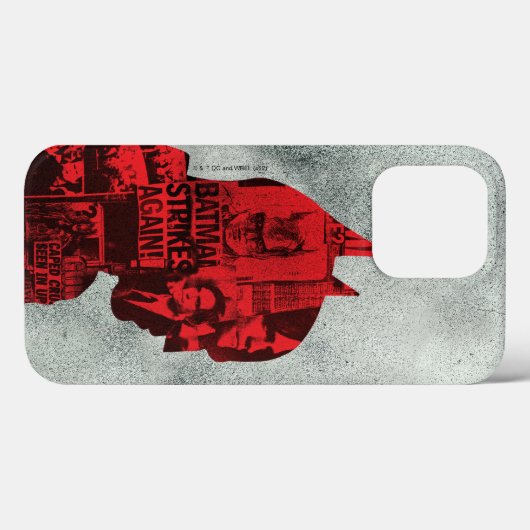 Die Batman Newspaper-Silhouette Case-Mate iPhone Hülle (Rückseite (Horizontal))