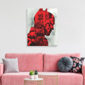 Die Batman Newspaper-Silhouette Leinwanddruck (Insitu (Wohnzimmer))