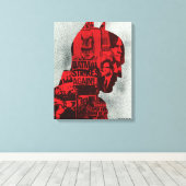 Die Batman Newspaper-Silhouette Leinwanddruck (Insitu (Holzboden))