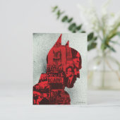 Die Batman Newspaper-Silhouette Postkarte (Stehend Vorderseite)