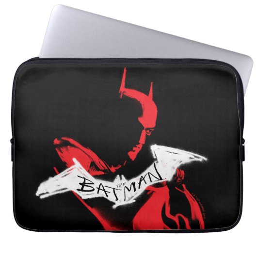 Die Batman Spraypaint-Kontur Laptopschutzhülle (Vorderseite)