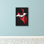 Die Batman Spraypaint-Kontur Leinwanddruck (Insitu (Holzboden))