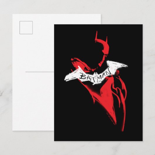 Die Batman Spraypaint-Kontur Postkarte (Vorne/Hinten)