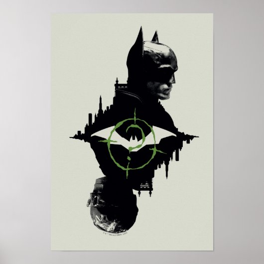Die Batman- und die Riddler-Grafik Poster (Vorne)