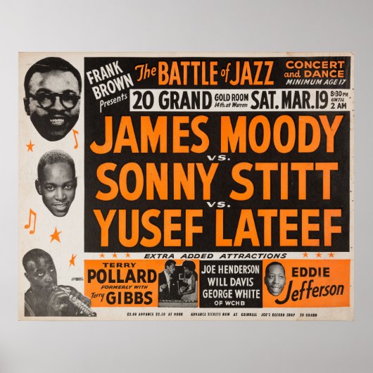 Die Battle of Jazz Vintage Poster (Vorne)