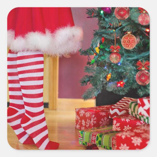 DIE BAUCHRISTMAS QUADRATISCHER AUFKLEBER (Vorderseite)