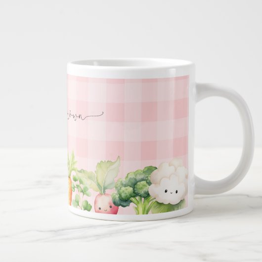 Die Bauer in der Gegend verkaufen rosa Babydusche Jumbo-Tasse (Rechts)