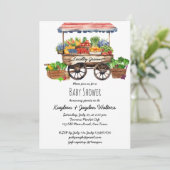 Die Bauer in der Umgebung verkaufen Babydusche Einladung (Stehend Vorderseite)