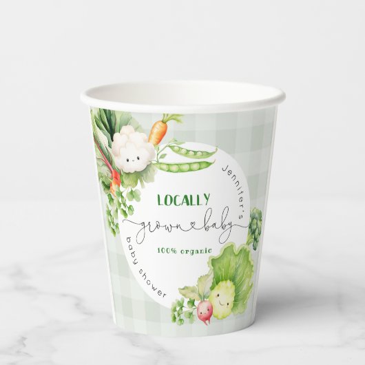 Die Bauern der kleinen Familie verkaufen ihre Baby Pappbecher (Rückseite)