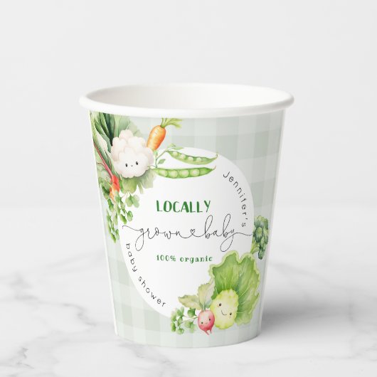 Die Bauern der kleinen Familie verkaufen ihre Baby Pappbecher (Vorderseite)