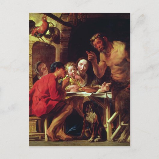 Die Bauern und der Satyr Postkarte (Vorderseite)