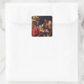 Die Bauern und der Satyr Quadratischer Aufkleber (Tasche)