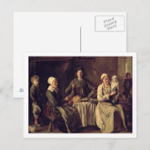 Die Bauernfamilie, 1642 (Öl auf Leinwand) Postkarte (Vorne/Hinten)