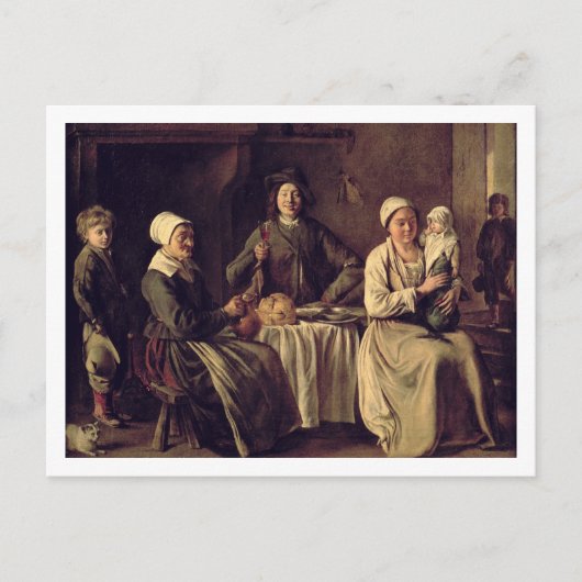Die Bauernfamilie, 1642 (Öl auf Leinwand) Postkarte (Vorderseite)