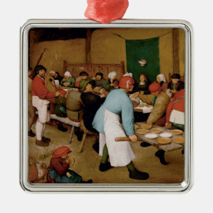 Die Bauernhochzeit von Pieter Bruegel dem Älteren Ornament Aus Metall