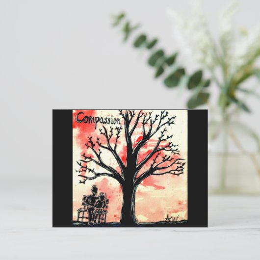 Die Baum-Reihe: Mitleid Postkarte (Stehend Vorderseite)