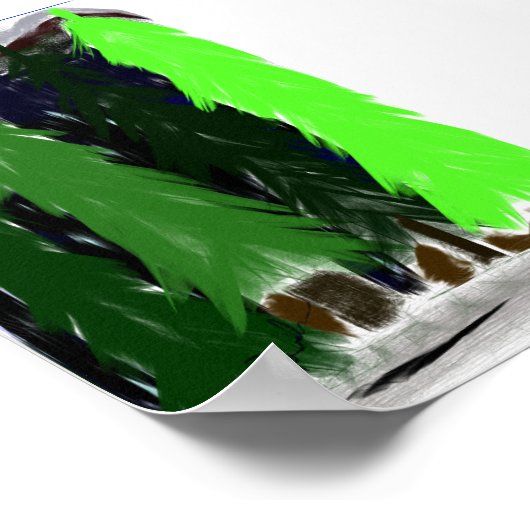 Die Bäume einer Passage Poster (Ecke)