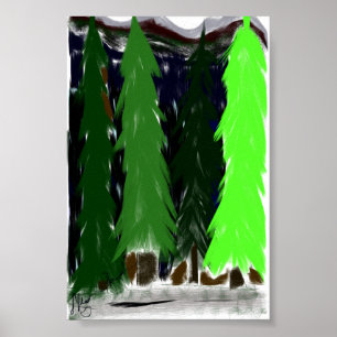 Die Bäume einer Passage Poster