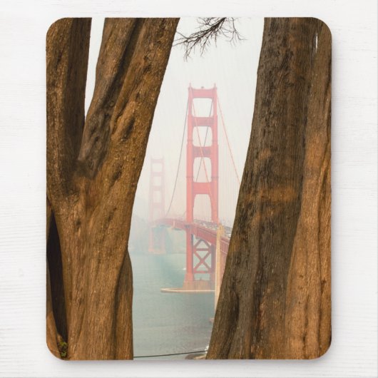 Die Bäume Golden gate bridges | von übersehen Mousepad (Vorne)