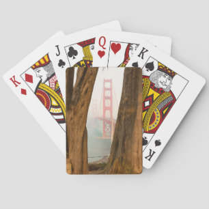 Die Bäume Golden gate bridges von übersehen Spielkarten