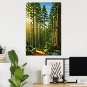 Die Bäume im Wald | AI Art Poster (Heimbüro)