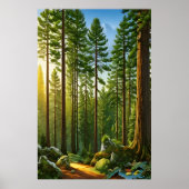 Die Bäume im Wald | AI Art Poster (Vorne)