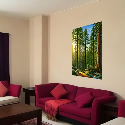 Die Bäume im Wald | AI Art Poster