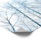 die Bäume im Winter und der Himmel Poster (Ecke)