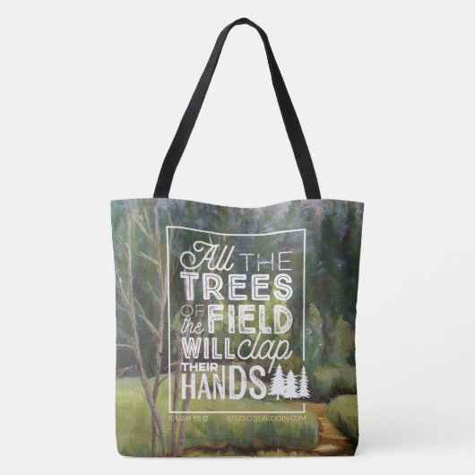 Die Bäume klatschen ihre Hand-Aspen-Baum-Tasche Tasche (Rückseite)