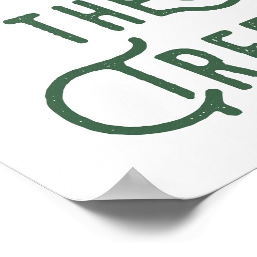 Die Bäume rustikale Typografie gerettet Poster (Ecke)