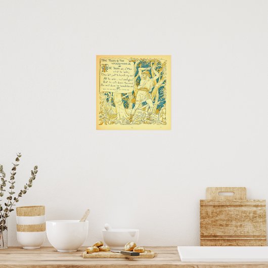 Die Bäume und der Walter-Kranich Poster (Küche)