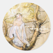 Die Baummühle Vintag Runder Aufkleber (Vorderseite)