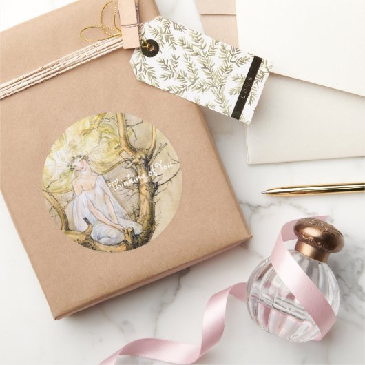 Die Baummühle Vintag Runder Aufkleber (Schenken)