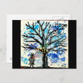 Die Baumreihe: Hoffnung Postkarte (Vorne/Hinten)