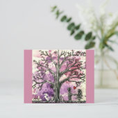 Die Baumreihe: Liebe Postkarte (Stehend Vorderseite)