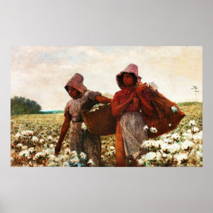 Die Baumwollpflücker von Winslow Homer Poster