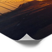 Die Bay Bridge bei Sunset Poster (Ecke)