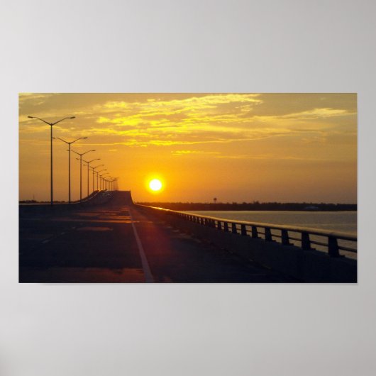 Die Bay Bridge bei Sunset Poster (Vorne)