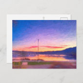 Die Bay Sunset Postcard | Original Art Tasmania Postkarte (Vorne/Hinten)