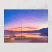 Die Bay Sunset Postcard | Original Art Tasmania Postkarte (Vorderseite)