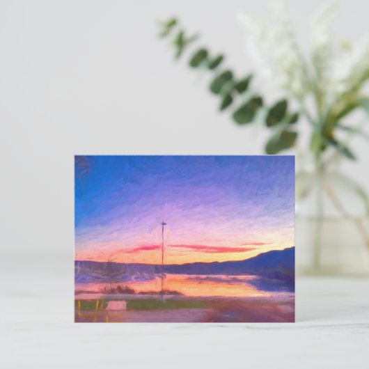 Die Bay Sunset Postcard | Original Art Tasmania Postkarte (Stehend Vorderseite)