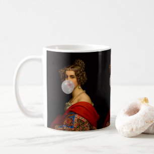 Die bayerische Schönheit und das Kaugummi Kaffeetasse