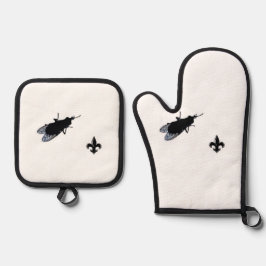 Die Bayou-Fliege Ofenhandschuh & Topflappen-Set