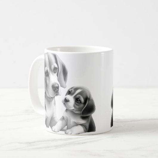 Die Beagel Kaffeetasse (Vorderseite Links)